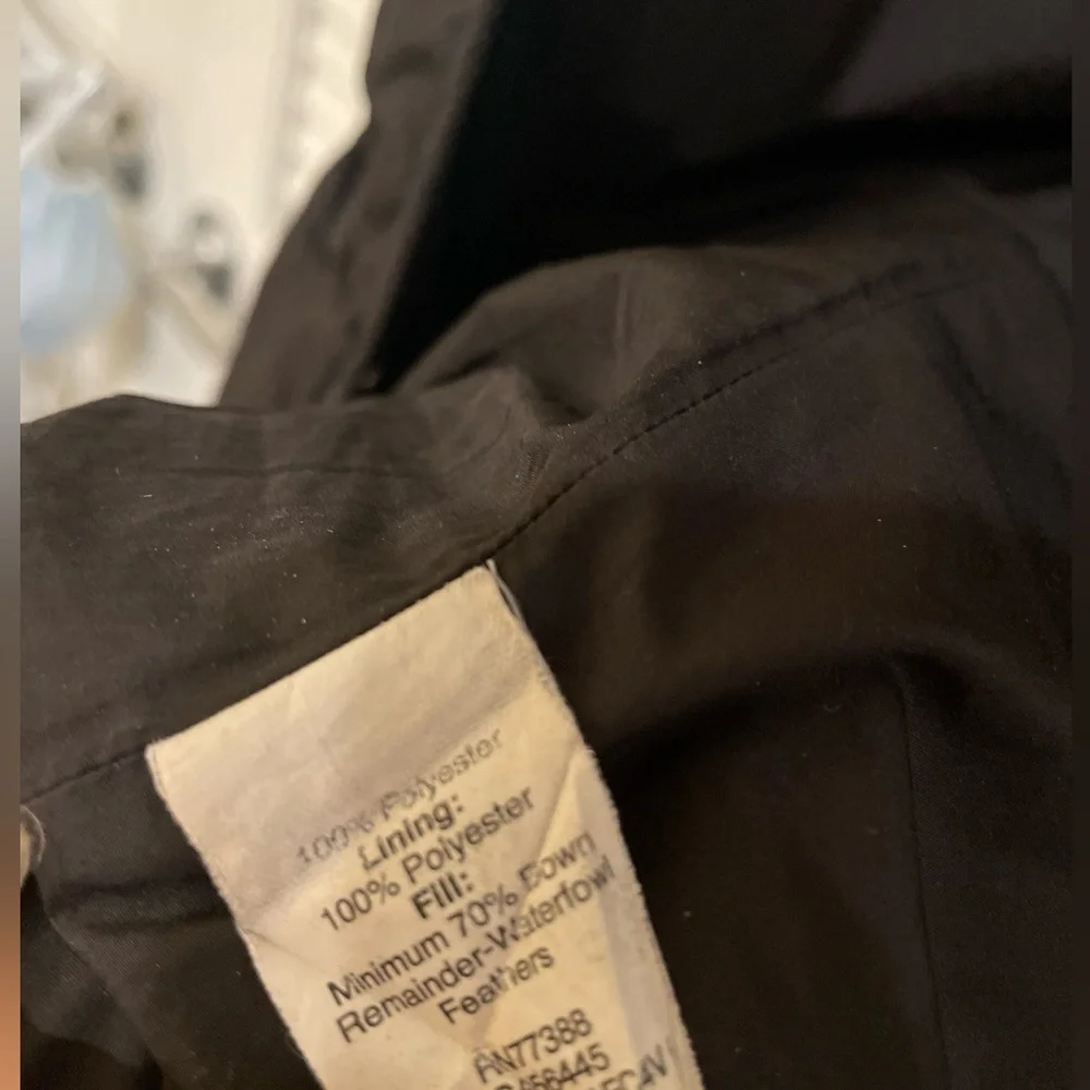 Jcrew long down puffer jacket black hooded - Picture 8 of 8